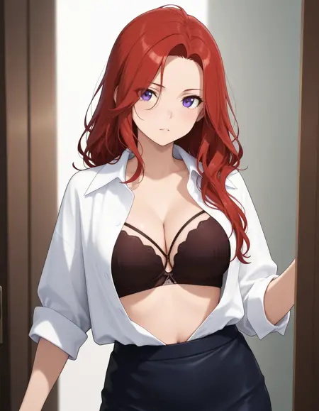 Clothing: Sexy shirt & bra