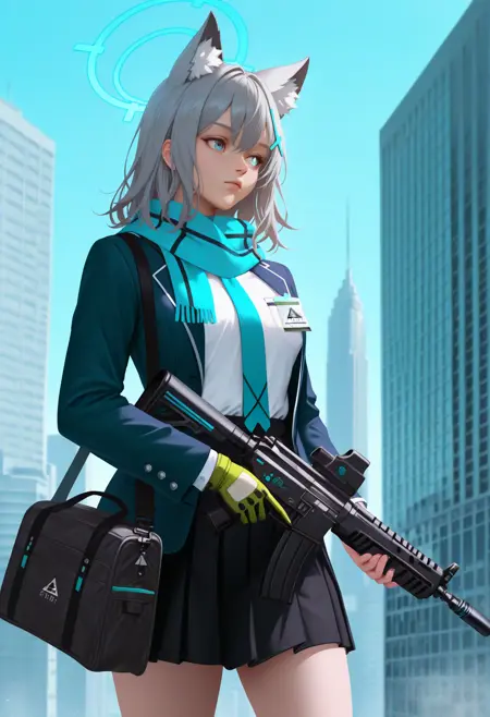 [IllustriousXL v0.1] Sunaookami Shiroko & Shiroko Terror | Blue Archive