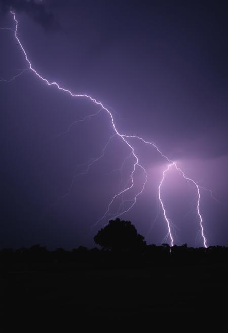 Thunderstorm, lightning