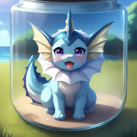 Vaporeon & Eeveelutions In a Jar