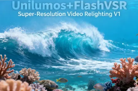 Unilumos+FlashVSR Super-Resolution Video Relighting V1
