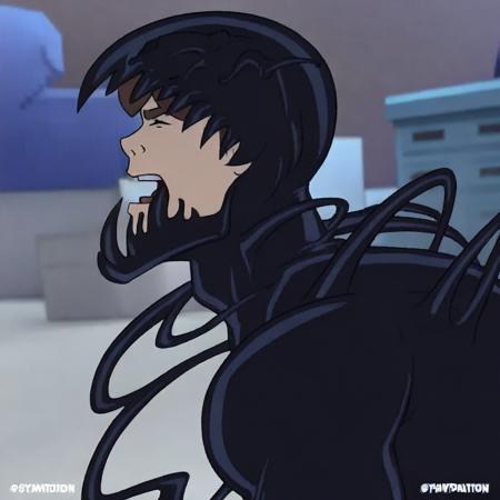 Symbiote Spiderman tendril mask V1