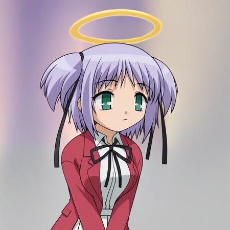 dokuro, 1girl, two side up, purple hair, short hair sabato, 1girl, blonde hair, short hair, horns, halo halo zokuro, 1girl, blue hair, long hair, red eye, eyepatch, halo dokuro sobata zokuro