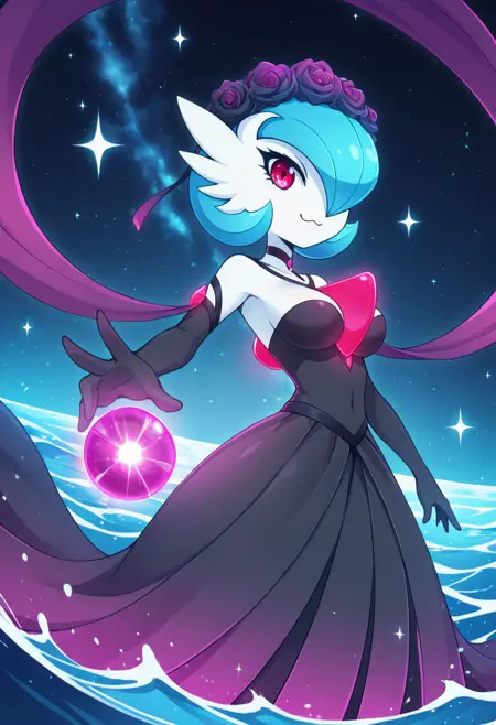 Shiny Mega Gardevoir Gijinka | サーナイト 擬人化  (Pokemon) [Illustrious & Pony]