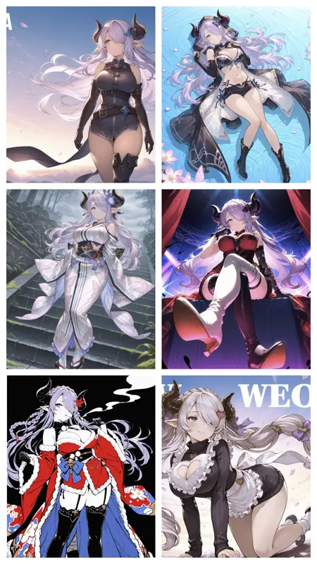 6套衣服 奶刀Narmaya | GRANBLUE FANTASY