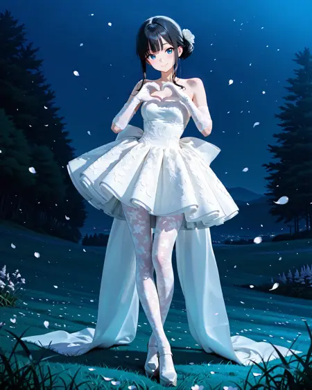 Cute white butterfly wedding dress