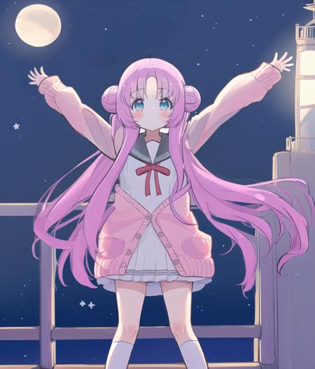 hand
solo, 1girl, kawa; school uniform, serafuku, beautiful reflection eyes, standing on top of lighthouse, reaching arms, night, pink cardigan, 
<lora:hoshikuzu-diag_oft-bundle-30000:1:1:lbw=1,0,0,0,0,0,0,0,0,0,0,0,0,0,0,0,0,1,1,1,1,1,0,0,0,0>, <lora:kohakuV5_rev2:0.6>, <lora:linneamix_v74:0.3>