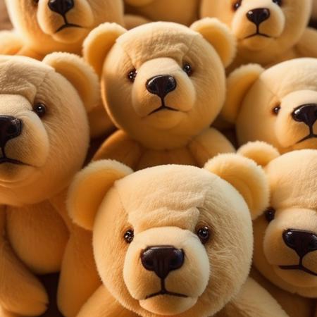 photo of cuteand supersoft Teddy-bears, 8k, highly detailed eyes, trending artstation, dramatic lighting, <lora:PATT3RN:1.1>