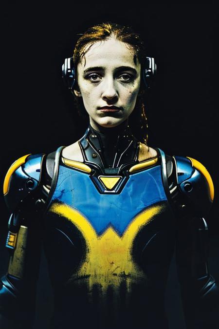(Film still cinematic photography, tilt angle, bokeh, f-stop 2.5, 44mm:0.9), (hyperdetailed wasteland), end of the world, silent screams, ((exploding atmosphere:0.8), cybernetic man stalking deserted streets, facial focus, eye contact:1.1), (1girl grappling with reality, surreal interpretation:1.3), (electric aura, blue aura, steel chrome and rust:0.9), (nighttime), (in the style of (Frank Miller:1.2), (Marta Bevaqua:1.5), (Hans Bellmer:0.9)),
<lora:RMSDXL_Creative:2>
<lora:epiCRealLife:0.8> <lora:Helper:0.8> <lora:epi_noiseoffset2:0.8> <lora:lowkey_v1.1:0.8> HyperSmoke, dark background, black background,  backlit, dark theme
(Bad_pictures:1.3)
