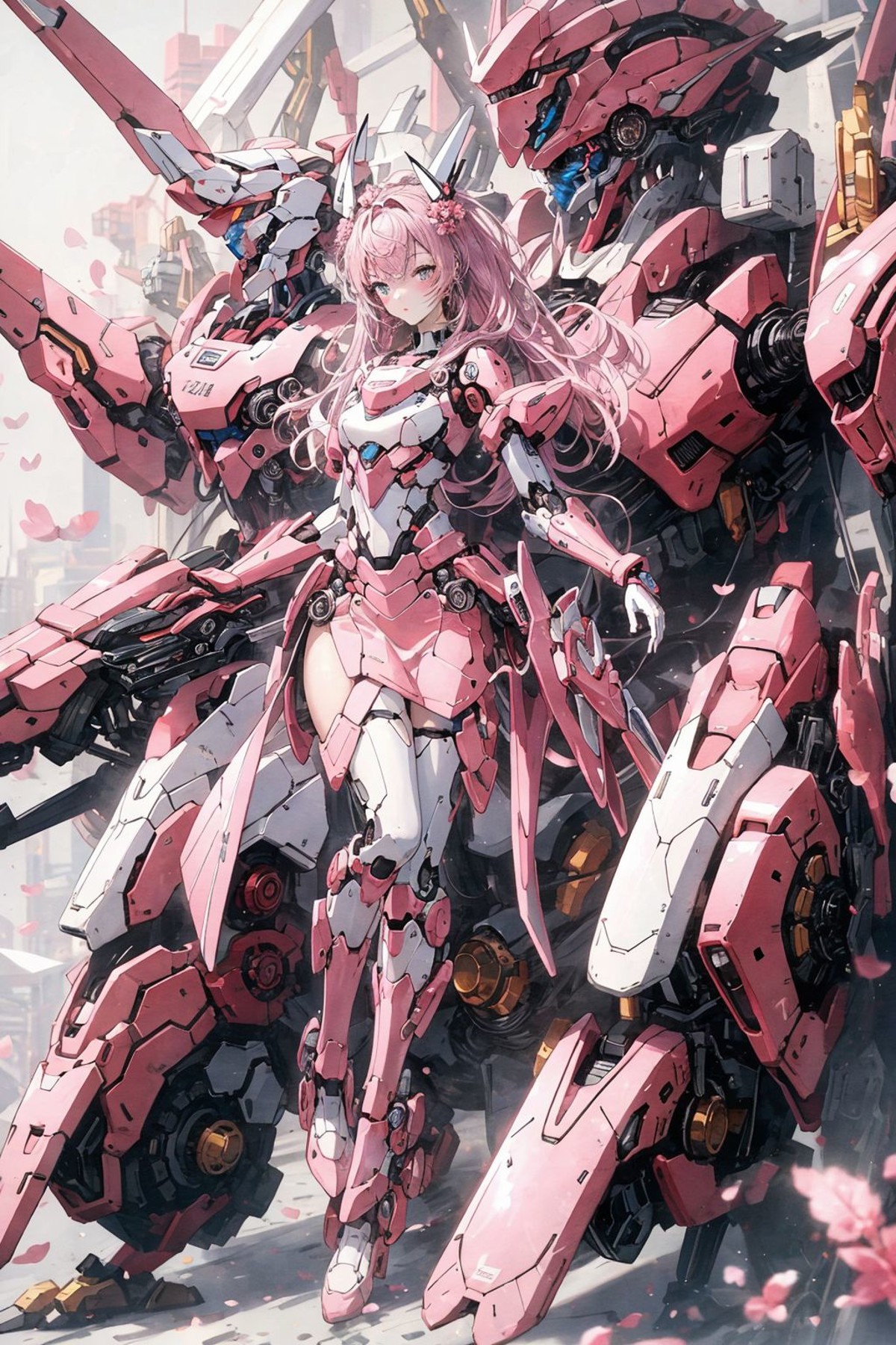 full body, <lora:Mecha_2:0.6>, pink mecha,1girl,full body,, (masterpiece, best quality, high quality, highres, ultra-detai...