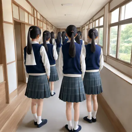 学校の廊下 / Rouka SDXL