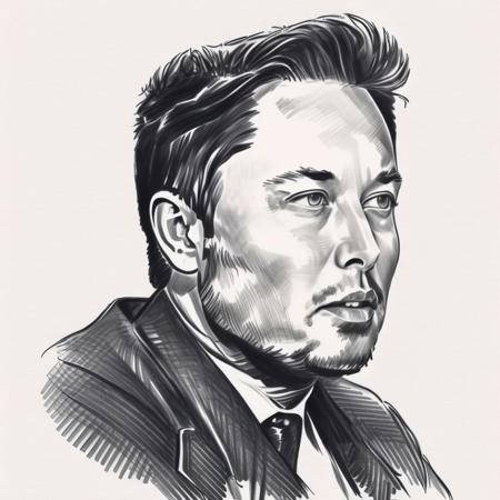 <lora:Pencil_Sketch:0.75> pencil sketch, a man, elon musk