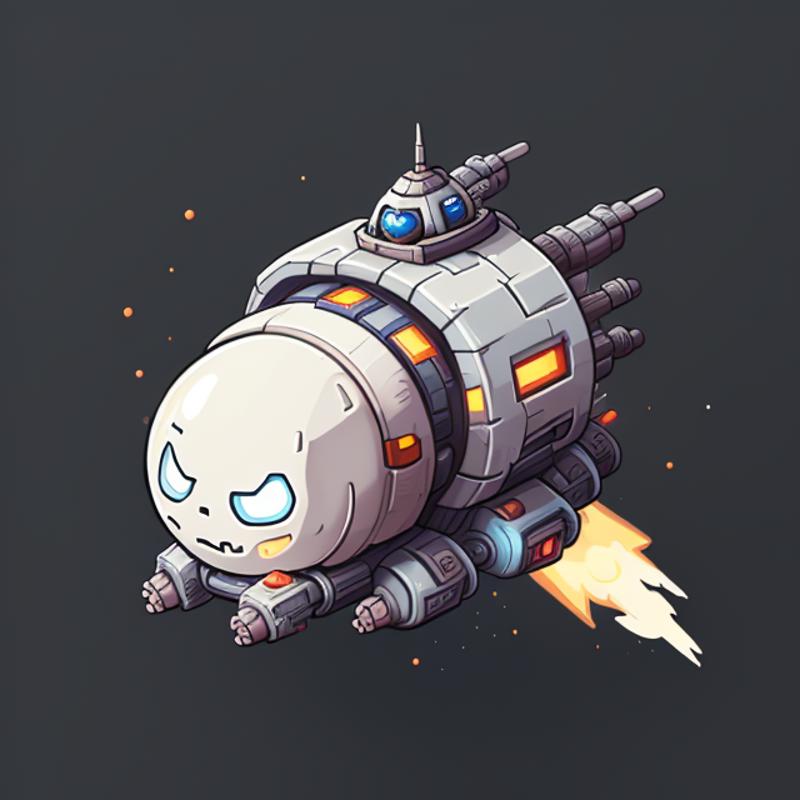 Cute Isometric Spaceships (SD 1.5) image by thriggle