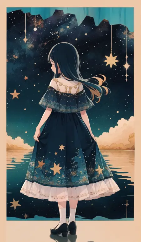 [LoRA] White star / 星極 Concept (With dropout & noise version)