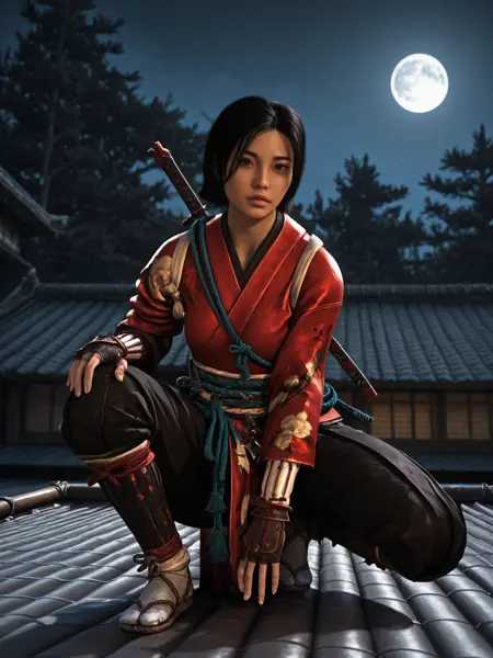 Fujibayashi Naoe (Noh Outfit) (Assassin's Creed Shadows) | 藤林 奈緒江(アサシンクリード・シャドウズ)