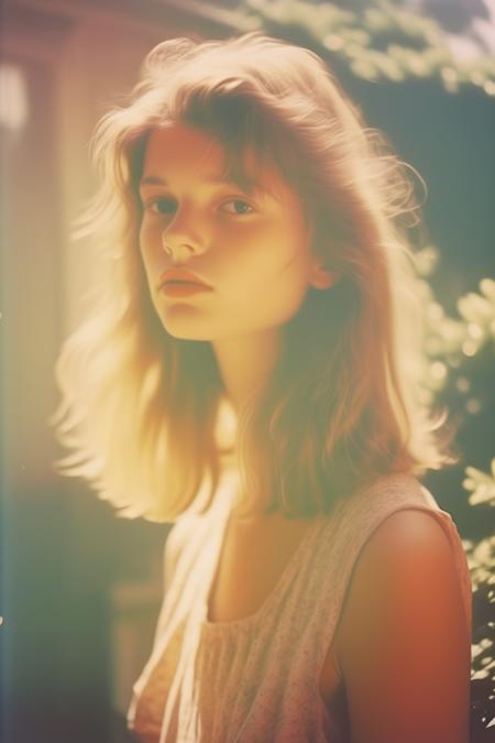 <lora:Marianna Rothen Style:1>Marianna Rothen Style - slight faded photo photo corners, Grain Risograph A full body wide-angle Cinematic haze heavy bokeh rembrandt lighting portrait in the heavy haze hazy soft diffused Late afternoon San Tropez sunlight of a 1980's young french girl gazing in deep thought in a english garden in the style of photography david hamilton with heavy hazy Hamilton Blur 50mm rokkor f1. 7 lens and KODACHROME 3200 with heavy film grain shot through a black PRO MIST FILTER, Luminance cubic film grain dreamy portrait with a film grain Granularity of 100, heavy bokeh, heavy cinematic haze