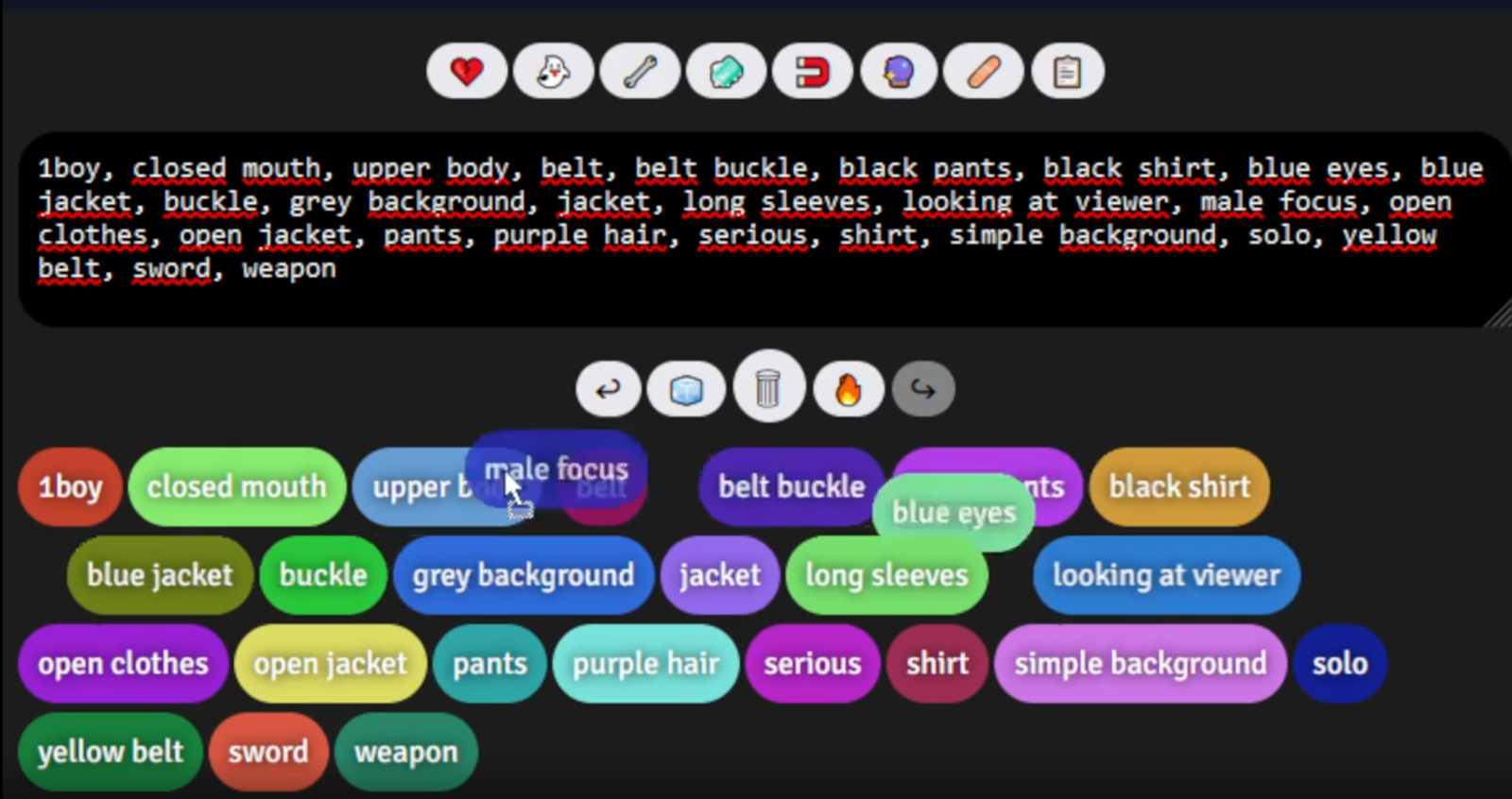 Bubble Prompter, a tool to reorder tags and edit prompts faster.