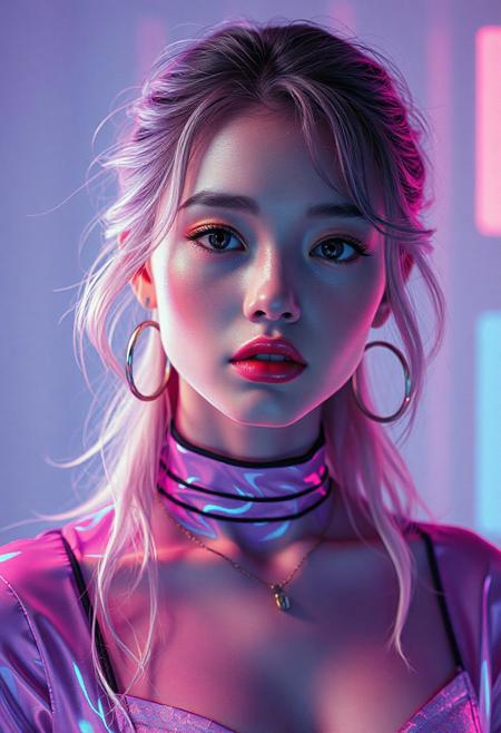 high quality design aesthetics, synth pop, detailed, pop album cover, beautiful young white woman
