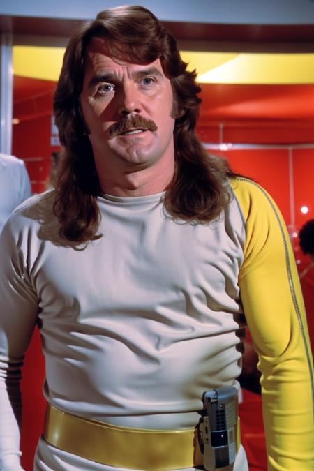 Billy Connolly,long hair, in s1999unf uniform,yellow left sleeve<lora:S1999_V2flex-000004:0.8>