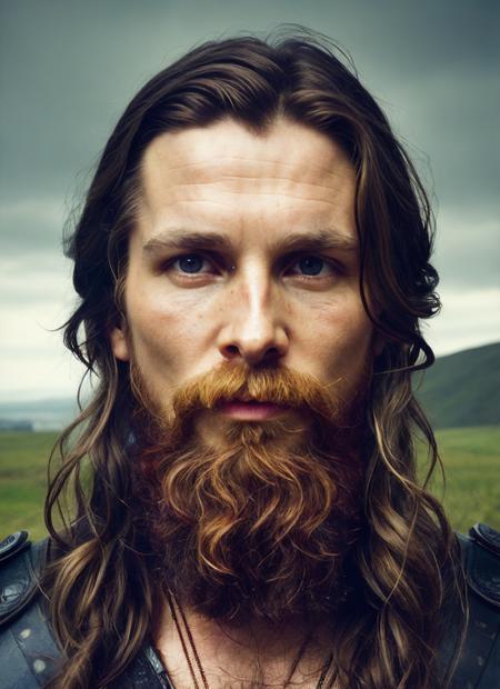 An intricate full color portrait of sks person:1 as (viking warrior), (barbarian),  epic character composition, by ilya kuvshinov, alessio albi, nina masic, sharp focus, natural lighting, subsurface scattering, f2, 35mm, film grain, <lora:locon_christianbale_v1_from_v1_64_32:1.25>