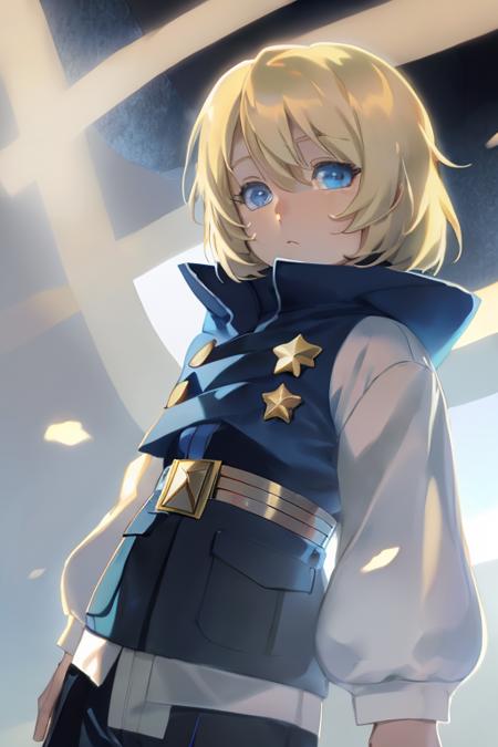 anime,child,big_eyes,blonde hair, blue eyes,upper_body,looking at viewer, solo<lora:rei_17_v4-000011:1>