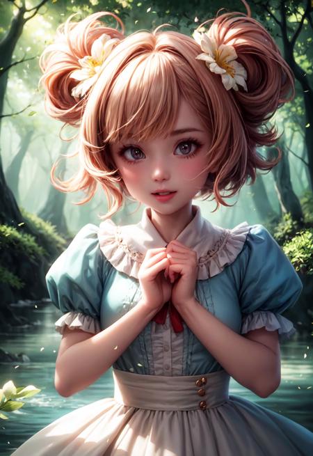 girl in a forest with floating flowers, river, puffy, puffy cheeks, cute,
vibrant colors, colorful art style, 
soft lighting, soft shadows, detailed textures, dynamic lighting,  
nice hands, perfect hands, 
<lyco:GoodHands-beta2:1.0> 
<lora:add_detail:1>