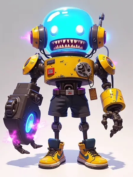 E_Cyberpunk Style_Robot Character Design