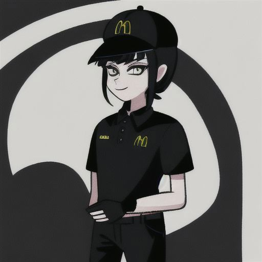 McDonalds Uniform (black) | Outfit LoRA image by CptRossarian