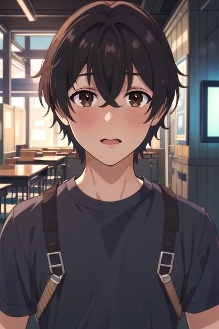 (best quality:1.1), (masterpiece:1.4), game cg, 1boy, solo, male focus, , upper body, , , , <lora:ryuuto_kashima:0.94>, ryuuto_kashima, black hair, brown eyes, , , biopunk, 12k resolution