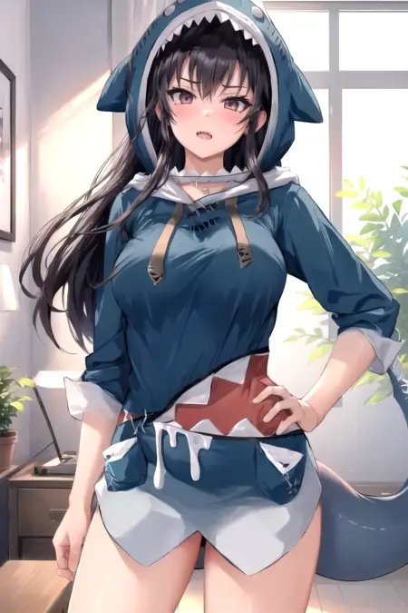 Gawr Gura's debut outfit (Hololive)