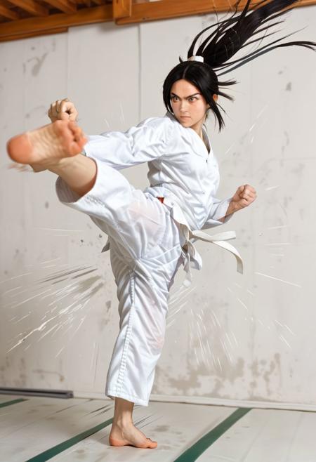 side_kick,  high kick, axe kick, jumping, foot focus kicking jumping_kick, kicking, from below, speed_lines,  motion_blur,  motion lines, spinning, sbkick, spread legs, handstand, upside-down,