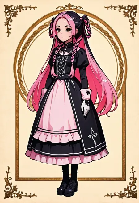 PINKBLACK TWINTAILS BY STX