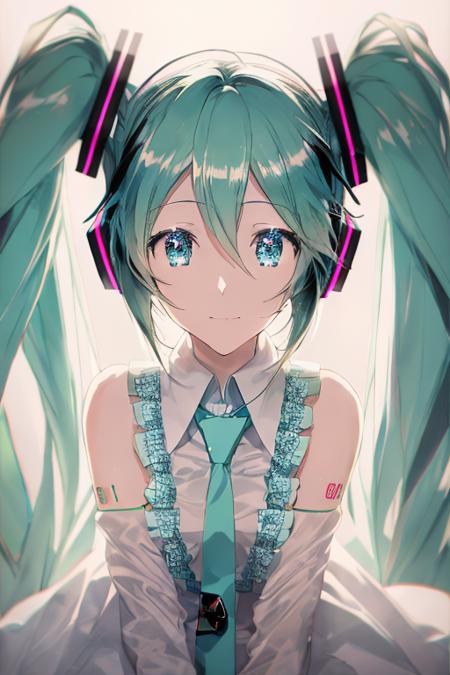 anime,hatsune miku,upper_body, detailed eyes,aqua eyes,twintails,masterpiece,best quality, sky,  <lora:rella-V3-000009:1>