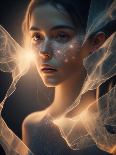 <lora:BrandonWoelfel:1>beam of light lace circuitry