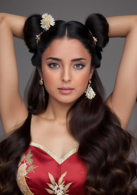 (comely),contour powder,depressed  melike_emiroglu in (panda costume),(standing:1.2),intricate detail,(very long hair,prom hairstyle:1.2),(hair flower:1.2),(outstretched arms:1.2),in  (fusuma,Hong Kong:1.2),evening,(skin details:1.2),(skin pores:1.2),art by  (Davis Marc),Zenza Bronica ETRSi Camera,trending on Pixiv,HD-DVD,
<lora:more_details:0.8>,<lora:melike_emiroglu-000008:0.8>,<lora:epiCRealismHelper:1>,