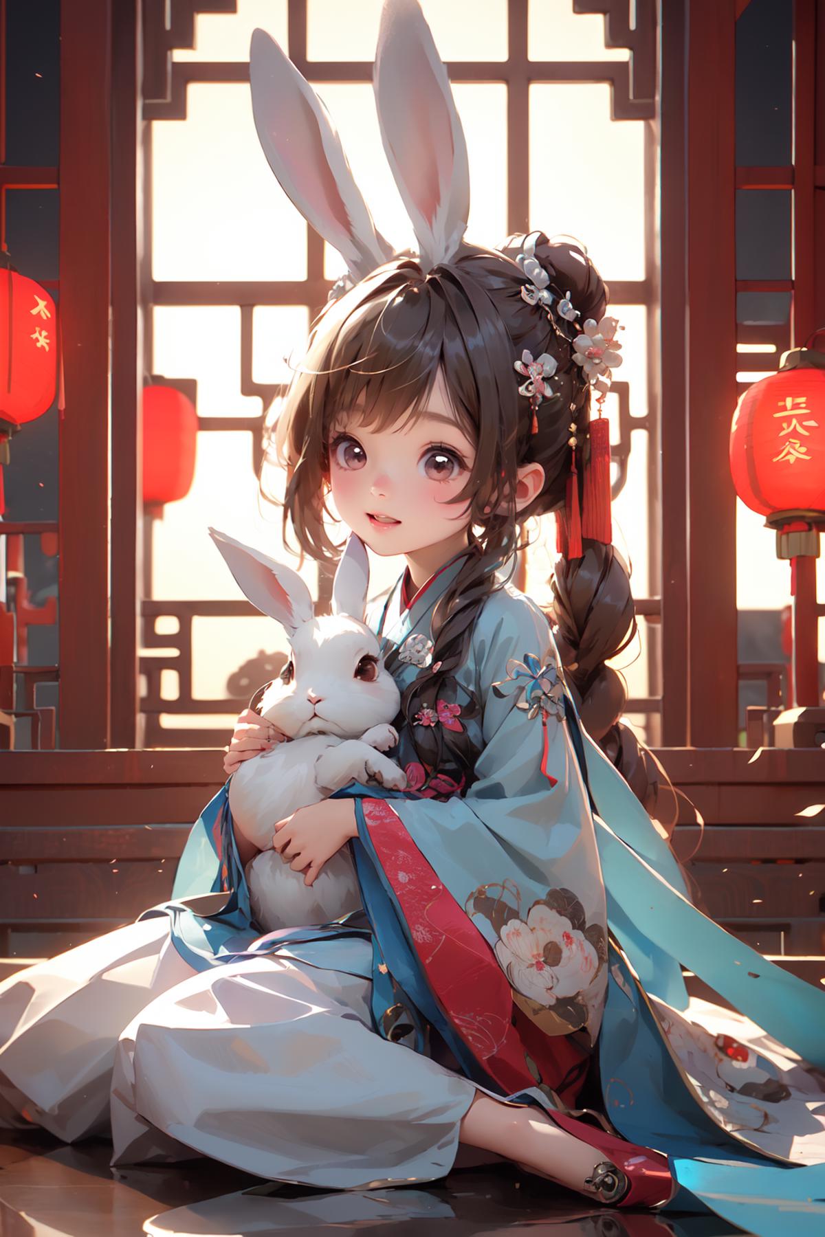 玉兔 | 中国风服饰 | Chinese Mid-Autumn Festival image by XiongSan