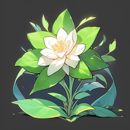 plants niji style,game icon,(fig:1.4),with a black background,