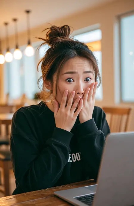 Shocked Laptop Reaction