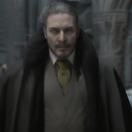 hannemanFE, hannemanFE, long nails, black suitcoat, necktie, red shoulder robe, beard, mustache, monocle, b0dybuilder_eb , vmpr, fangs, vampire, closer distance, closer distance face, closer distance head, his Closer distance pressing against me, looking at viewers, his face distance pressing against me, hd, high quality, realistic, 8k Resolution