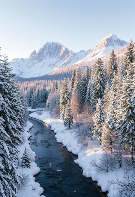 Beautiful winter landscape.