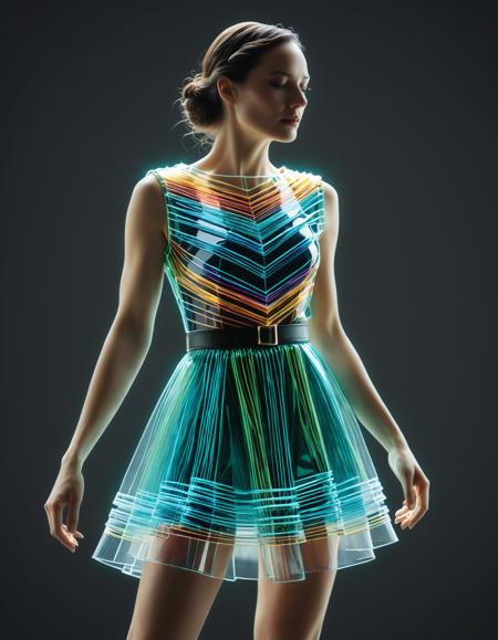 , masterpiece, best quality, newest, absurdres, highres, high detail, safe, very aesthetic, artist:takada_akemi, dutch angle, Light through a prism or crystal for interesting reflections (Prism Reflections)., handfixer, (SFW), w0gf1l,
rainbow color scheme female satarian, , robe made of tiny neon glass filaments, skin-tight upper body clothing, boat neck, bio-circuit mesh,   sleeveless, high-low hemline, empire waist, back pockets,,slit details,,ruffle details,,belt included, snug lower body clothing, felt,   tunic length, drop waist, illustration,acid wash,,train, (Fist Bump), outdoors, Serene countryside with a charming old windmill made of tiny neon glass filaments,
<lora:World_of_Glass_Filament:1.2> <lora:HandFixer_pdxl_Incrs_v1:1> <lora:Dynamic Poses:1>,
masterpiece, best quality, newest, absurdres, highres, safe, very aesthetic,âââ