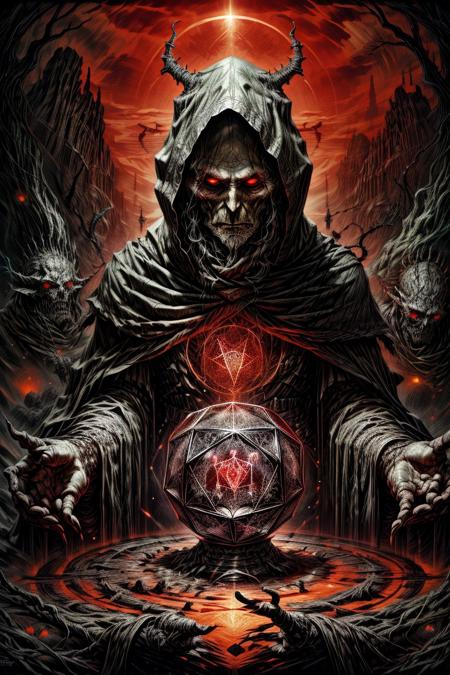 score_9, score_8_up, 8, score_7_up, solo,  
fantasy style, masterpiece, 8k, dynamic pose, 20 y.o, <lora:Fantasy_Classes_SD:1>,

(Dungeons and Dragons) Thorough, analog style, eye focus, highest quality, (highly detailed skin), full body, photo of a exquisitely beautiful,

BREAK
DnD_Grainyboyz,grainy, noise, Dark cyberpunk artwork of THE PROGENITOR OF LUST, Extremely hyper realistic detailed, A massive, withered tree stands at the center of a sunless grove, its roots tangled with ancient, forgotten symbols carved into the stone. Surrounding it are towering, wilted sunflowers, their twisted forms casting long shadows. In the darkness, a hooded figure whispers incantations, summoning ghostly apparitions that drift through the air, all illuminated by the faint glow of a sun crystal embedded in the cave ceiling. in the style of the decaying empire of Wurstreich, dark magic and grotesque creatures abound, inspired by Sean Aaberg's punk aesthetic, dark fantasy world combines grim landscapes with vibrant, exaggerated colorful art, heroes skirmish monstrous foes in a setting where rebellion, decay, and mysticism intertwine, crafting a unique, immersive vibe , the scene is captured in dimly lit dark fantasy but vibrant colors, with bold ink lines defining form against the watercolor wash of the aged paper

BREAK
oil painting, BadDream, negative_hand, NEG_EMBED_STABLE_YOGI_V3, FastNegativeV2, AissistV2
(detailed:1.3), (sharp focus:1.1), medieval style, (expressive face:1.2),,