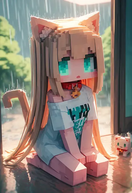 Minecraft 我的世界方块人风格- Illustriou/NoobAI