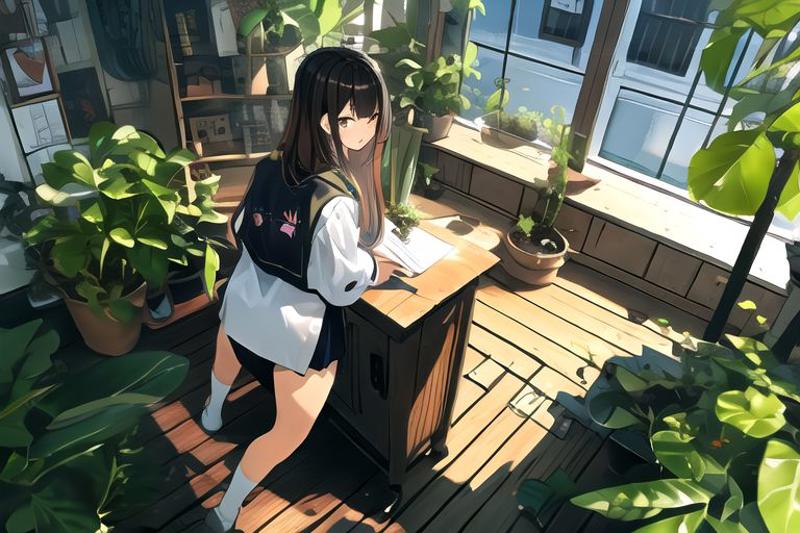 绪儿-居家少女场景Home scene image by TK31