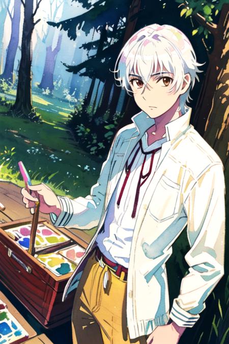 yashiro_isana white hair brown eyes