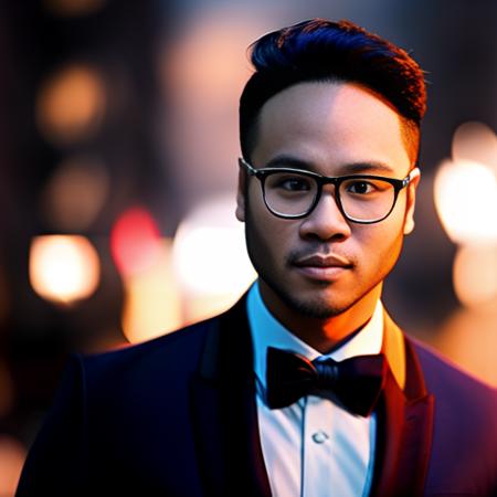 FH, Masterpiece, best quality, sharp, contrast, realistic drawing, tall black haired man,  in a suit, city background, at night, analog style, face focus, handsome face, ikemen, kiyoshitaro-1800