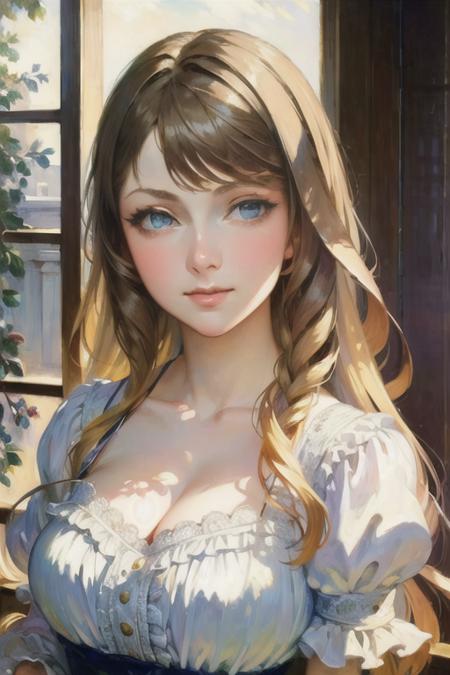 <lora:Victorian Anime Art v 2.0:0.3>,<lora:Victorian Anime Art:0.7>, (masterpiece, best quality:2.0), ((hyper detailed face, detailed eyes, best lighting, best shadows)), 1girl, girl posing for Monet, (art by Monet) , (blonde hair, blue eyes, long hair:1.5), looking at viewer, sitting in a cafe