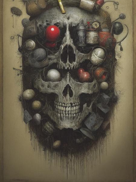 <lyco:SantiagoCaruso:1.0> happy drugs, artwork by Santiago Caruso