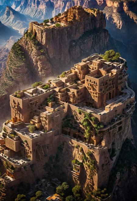 (The colonial city of the future, in the mist-filled Grand Canyon, on an unknown Earth-like planet, 2 moon on sky, Spaceship flight connects colonies, waterfulls:1.3), (Machu Picchu, a mountain settlement, incredibly spectacular:1.2), (Mario Botta:1.3), (avant-garde, future, reality, science fiction, photorealistic), (modern architecture:1.2), 
(Large Files, Ultra Realistic, 8K, 16k, FHD, HD, VFX, Perfect, Photography, composition, Architecture Sales Photography, Architecture Competition, Ultra High Resolution, Cinematography, High Resolution Image:1.1), (dramatic lighting, direct sunlight, ray tracing, clear shadow:1.2),  (real landscape:1.1), (blurred background:1.0), (urban background, more_details) ,
ac_neg1, great lighting, clear, hillscastel, extrusionbuilding, vertical