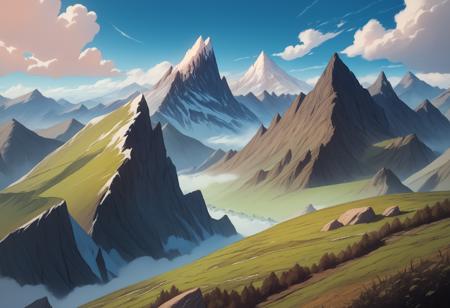 Mountain Background  PonyXL v1.0